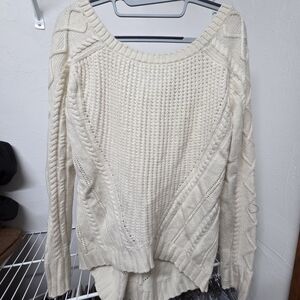 Buffalo David Bitton Cream Cable Knit Sweater